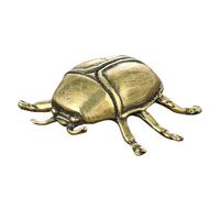 Veemoon Ornement de Scarabée en Laiton Vintage Figurine Artisanale Compacte Décoration de Bureau Rétro Décor de Petit Scarabée en Laiton Accessoire Décoratif Intérieur