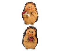 Veemoon Ornement Hérisson en Résine Design Unique et Créatif 2pcs Artisanat Fin, Couleur Jaune pour Décoration de Bureau pour Bureau ou Boutique