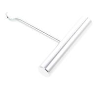 Veemoon Outil de Cordage de Raquette en Métal Forme T, Crochet pour Cordage de Tennis et Badminton Pointe Courbée, Kit Portable pour Réparation et Redressement, Usage Sportif Polyvalent