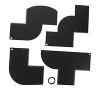 Veemoon Outil de Mise Forme Réutilisable pour Ligne de Cheveux avec Règle Intégrée Carte de Coiffure pour Barbiers Guide Précis pour Coupe et Style de Barbe