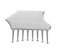 Veemoon Outil Gua Sha Alliage de Zinc pour Massage Corporel et Facial Grattoir Métallique Ergonomique pour Tête Cou Épaules Bras et Jambes Massage Du Chevelu Portable et Polyvalent