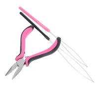 Veemoon Outil pour Extensions de Cheveux 3 Pièces avec Pince Micro-extensions et Anneaux, Compatible Différents Types, Format Compact Voyage, Ensemble D’outils Précis pour Pose et Retrait