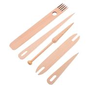 Veemoon Outils De Métier à Tisser Peigne avec Bâton en Matière Naturelle Aiguille à Tisser De Tissage Accessoires pour Tricotage
