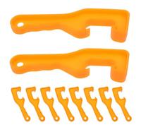 Veemoon Ouvre-Couvercle de Fût d'Huile 10 Pièces en Plastique Orange Extracteur de Couvercle de Seau de Peinture Outil de Levage pour Bidon d'un Gallon Usage Professionnel et