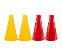 Veemoon Pack de 4 Mégaphones en Plastique pour Encouragements Sportifs, Amplification Sonore Solide, pour Activités Extérieures et Matchs de Football