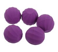 Veemoon Pack de 5 Tubes à Gloss à Lèvres Rechargeables en Plastique Pourpre, Forme Ronde et Application Uniforme, Facile à Distribuer, pour Soin des Lèvres Fait Maison