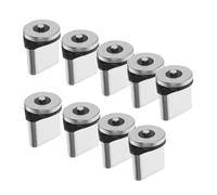 Veemoon Pack de 9 Embouts Magnétiques USB C en Aluminium, Facile à Installer Forte Aspiration pour Câble de Chargeur USB-c Compatible Téléphone Argenté