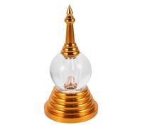 Veemoon Pagode Bouddhiste Acrylique Petite Statue Décorative pour Chambre Bureau Jardin Design Élégant et Apporte Bénédictions et Énergie Positive