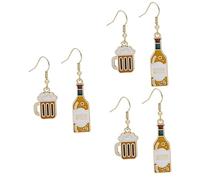 Veemoon Paire De Boucles D'Oreilles En Verre De De Canette De - Bijoux D'Anniversaire Pour Femme - Original Pour Amateurs De 3D Style Été