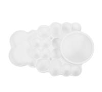 Veemoon Palette d'Aquarelle en Plastique Blanc Portable Petite Palette de Peinture pour Artistes et Étudiants Bac à Peinture Résistant aux Taches pour Gouache Aquarelle et Loisirs