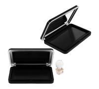 Veemoon Palette de Fards à Paupières de Voyage, Palette de Maquillage Magnétique en Plastique Xl Noire avec Miroir Intégré, Rangement Cosmétique Vide pour Blush, Highlighter et Diy,