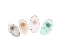Veemoon Palette De Nail Art Résine Agate 4 Pièces Format Moyen Pour Mélange Couleurs Ongles Professionnelle Et Domestique Usage Présentation Œuvres Diy