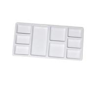 Veemoon Palette De Peinture Blanche Bac à Mélanger Couleurs Assiette Peinture Céramique Support Pigments Mélangeur Blanc