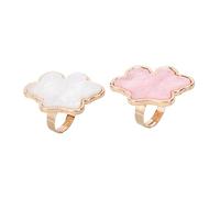 Veemoon Palettes de Mélange Nail Art Bague 2 Pièces Format Mini Motif Coquillage et Nuage pour Passionnées et Professionnelles Manucure Salon et Domicile