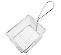 Veemoon Panier à Friture Mini en Acier Inoxydable Panier à Frites Réutilisable Petit Format à Maille Large pour Snacks Frits Outil Ménager Résistant la Chaleur Usage Domestique