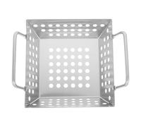 Veemoon Panier à Griller en Acier Inoxydable 16 Cm, Multifonction pour Légumes et Friture, Panier à Barbecue Portable pour Camping et Cuisson en Plein Air, Outil Professionnel