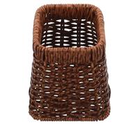 Veemoon Panier Égouttoir à Couverts Imitation Rotin Tressé - Grand Porte-Couverts Base Antidérapante - Organisateur la Cuisine pour Cuillères et Baguettes - Usage Maison et Restaurant