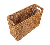 Veemoon Panier Rangement Rectangulaire Tissé Imitation Chic Panier Magazine Décoratif Matériau Écologique Résistant pour Organisation Intérieure et Rangement Magazines Polyvalent