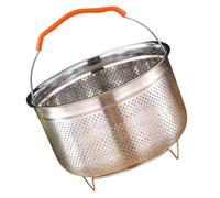 Veemoon Panier Vapeur en Acier Inoxydable 6L avec Poignée Isolante Accessoire pour Cuiseur à Riz Ménager Panier Vapeur Multifonction de Riz Œufs et Brioches