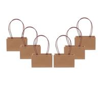 Veemoon Paniers à Fleurs Imperméables Lot de 6 en Papier Kraft Poignée 22X10,5X13,5 CM Emballage Présent pour Mariage et Fleuriste