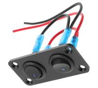 Veemoon Panneau à Double Interrupteur à Bascule Marin pour Bateau et Camping-car, 2 Positions, Matériau Stable Solide, Panneau de Commande Électrique Polyvalent pour Automobile et Yacht,