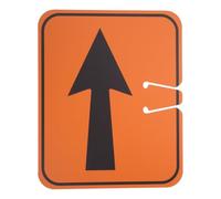 Veemoon Panneau de Signalisation Flèche Facile à Fixer en Plastique Orange Compatible Universellement pour Cône de Circulation pour Zones de Chantier et Avertissement Routier