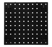 Veemoon Panneau Perforé en Plastique Noir 25X25 CM pour Organisation Murale Rangement Garage et Atelier Système de Stockage Modulable Panneau Mural Multifonction pour Outils et