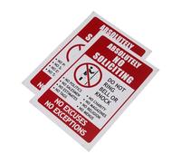 Veemoon Panneaux D’interdiction de Démarchage Adhésifs Pvc 2 Pièces 9,5 X 14 Cm, Autocollants Étanches « Démarchage Interdit » pour Porte D’entrée Maison, Panneau Avertissement Sécurité