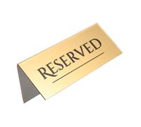 Veemoon Panneaux Réservés pour Tables Mariage en Acrylique Doré 17X65 CM Marqueurs de Réservation Banquet Élégants pour Événements Chevalets de Table Décoratifs Polyvalents