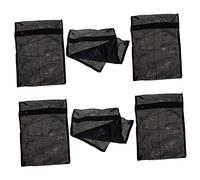 Veemoon Paquet à Linge En Filet Noirs Lot De 6 30x40 Cm Fermeture Éclair Lavage Délicat Des Vêtements Linge De Maison Voyages