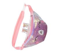 Veemoon Paquet Banane pour Garçon et Filles Motif Chat en Pu Rose, Grand Capacité Multifonctionnel, Paquet à Bandoulière Créatif la Mode pour Promenade et Vélo Style Aléatoire