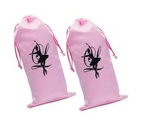 Veemoon Paquet De Danse Ballet Satin Lot 2 Paquet à Chaussures Cordon pour Garçon Et Filles Danseuses Pratique 13x27 Cm Anti-Rayures