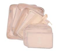 Veemoon Paquet de Rangement de Voyage 7 Pièces, Organisateurs de Bagages Légers en Nylon, Paquet à Linge et Chaussures pour Déplacements, Usage Camping et Valise, Couleur Kaki