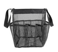 Veemoon Paquet Filet Noir Octogonal, Trousse de Toilette Portable Grosse Capacité Double Poignée, Organisateur Multi-Poches Résistant en Nylon pour Salle de Bain, Plage et Voyage
