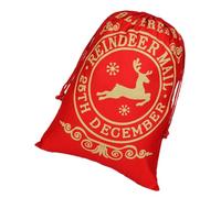 Veemoon Paquet Présent de Noël en Toile Cordon Pochette de Rangement Festive pour Petites Douceurs et Friandises Emballage Solide pour Fête et Distribution de Desserts Style Père Noël