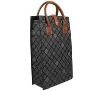 Veemoon Paquet Présent pour Vin en Cuir PU Paquet à Vin Portable à Motifs à Carreaux 2 Bouteilles Réutilisable pour Bouteilles et Bière pour Mariage et Coffret Présent