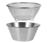 Veemoon Passoire à Riz en Acier Inoxydable 304 14 Cm Panier D'égouttage en Maille Fine et Bassine pour Lavage Légumes Fruits Ustensile la Cuisine Polyvalent