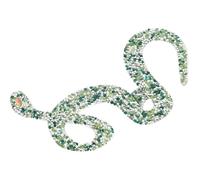 Veemoon Patch pour Renforcer Vêtements Thermocollant Serpent Vert en Résine et Adhésif, Décor Élégant et Fonction Réparatrice pour Chapeaux et Paquet