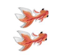 Veemoon Patchs à Coudre Et Thermocollants Poissons Rouges, Lot De 2 Pièces, Grosse Taille, Accessoire Vestimentaire Décoratif, Usage Diy Vêtements Et Réparation D’articles Textiles