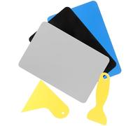 Veemoon Patchs de Réparation en PVC pour Kayak Gonflable Kit 5 Pièces 3 Patchs Caoutchouc et 2 Grattoirs Étanche et Solide pour Réparation Bateau, Canoë et Tente en Plein Air