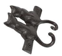 Veemoon Patère Murale Vintage en Fonte de Chat Noir Crochet Rétro pour Chapeau et Manteau Décoration Intérieure Murale Fonctionnelle pour Entrée et Rangement