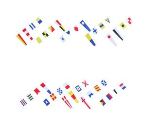 Veemoon Pavillons de Signalisation Nautique pour Bateaux et Vaisseaux, Décoration Marine en Polyester, 40 Drapeaux, Lettres Chiffres et Symboles, Identification Facile, Communication