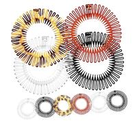 Veemoon Peigne à Cheveux Circulaire Extensible Lot De 10 Pièces Taille Unique Plastique Flexible Couleurs Aléatoires Pour Femmes Filles Coiffure Quotidienne