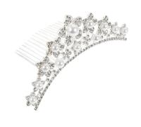 Veemoon Peigne à Cheveux Couronne Perles Taille Unique Diadème de Mariage Femme Soirée Cérémonie Fiesta