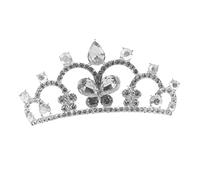 Veemoon Peigne à Cheveux En Cristal Avec Couronne Et Strass - Diadème Élégant Pour Filles - Peigne Petit Diadème Princesse Accessoire De Coiffure Chic Pour Enfants Alliage Argenté Et