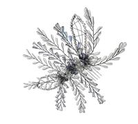 Veemoon Peigne à Cheveux Mariage Élégant en Alliage et Perles Fait Main, Accessoire Multifonction pour Coiffures Chignon et Soirées Prom