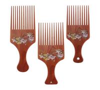 Veemoon Peigne à Cheveux Vintage Lot de 3 en Plastique Rigide, Peigne à Dents Longues pour Coiffure Texturée, Accessoire de Coiffure Masculin Portable, Adapté aux Cheveux Épais et Fins,