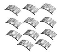 Veemoon Peigne à Cheveux Vintage Noir en Fer Lot de 10 pour Coiffure DIY Femme 20 Dents Torsadées pour Fixation Cheveux Accessoires Coiffure