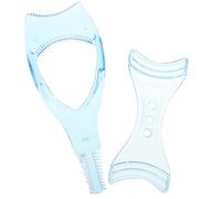 Veemoon Peigne Applicateur de Mascara 2 Pièces Bleu et Rose, Outil Cosmétique pour Cils et Eyeliner, Gabarit Guide Pochoir, Accessoire Maquillage Professionnel et Quotidien,