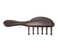 Veemoon Peigne Bois Antistatique à Dents Larges pour Massage Peigne Double Rangée Zébré pour Hommes et Femmes Outil de Démêlage Relaxation